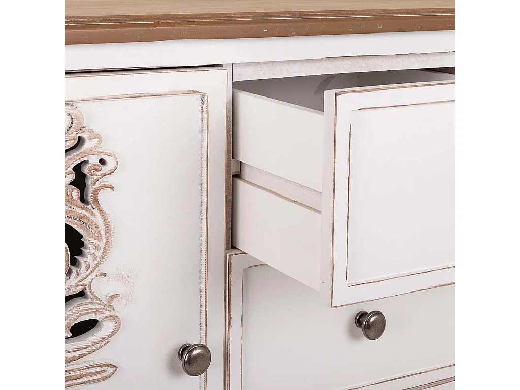 Buffet en bois blanc 100x40x86