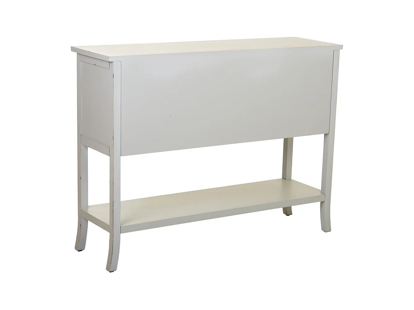 Buffet en bois blanc 121x37x91h