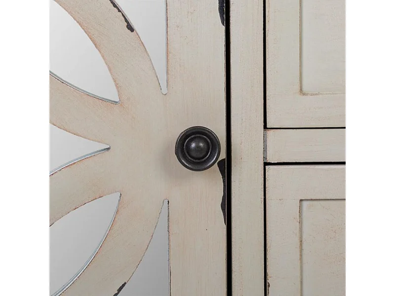 Buffet en bois blanc 121x37x91h