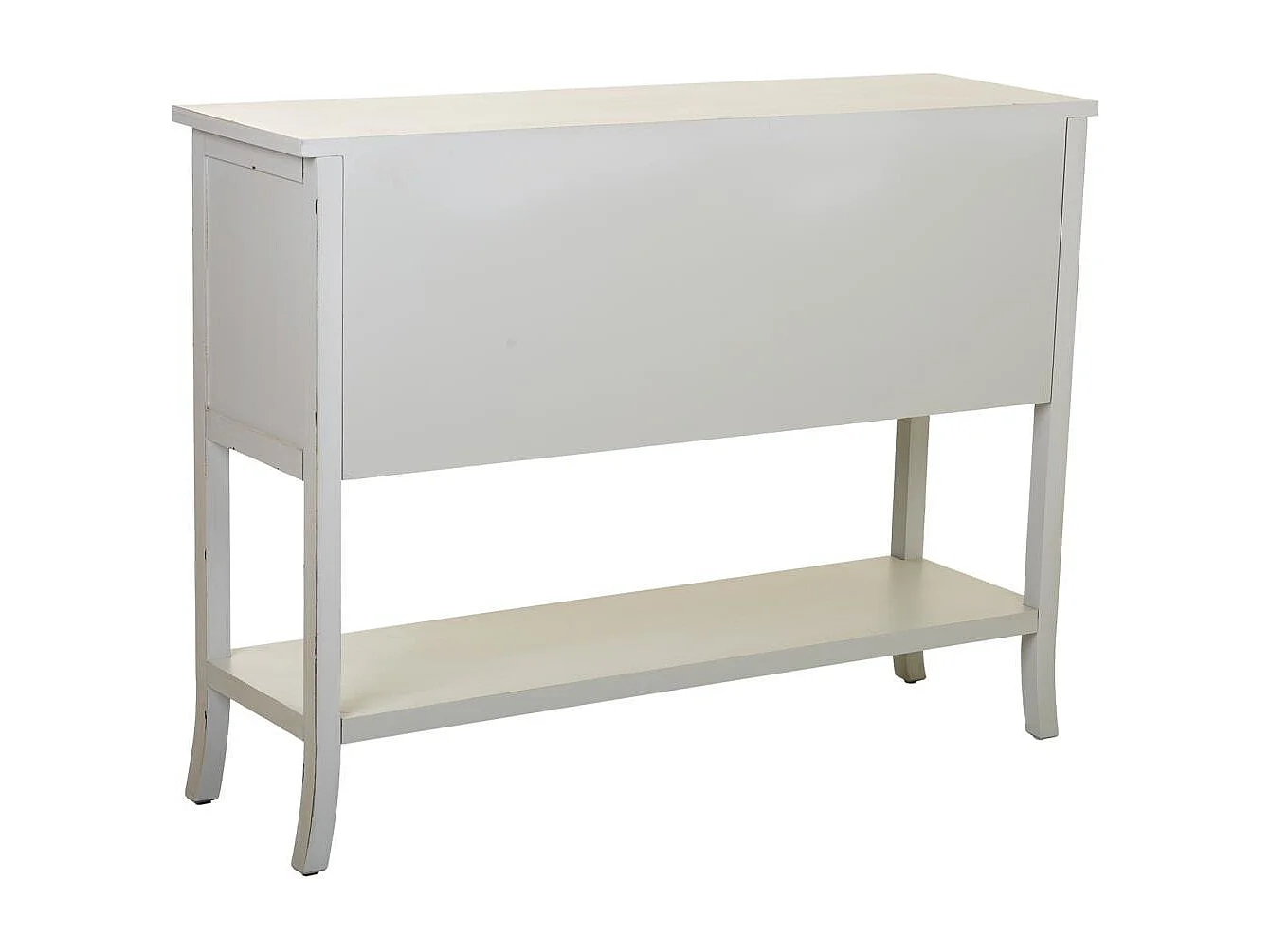 Credenza in legno bianco 121x37x91h