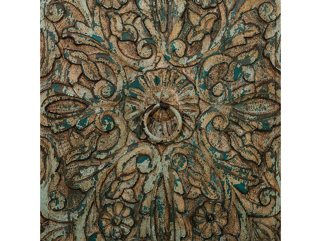 Aparador de madeira verde 165x45x76