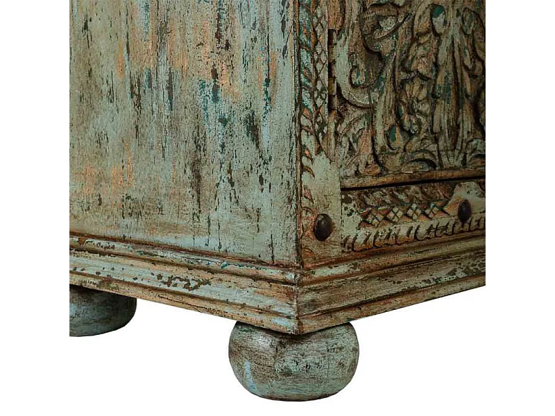 Aparador de madeira verde 165x45x76