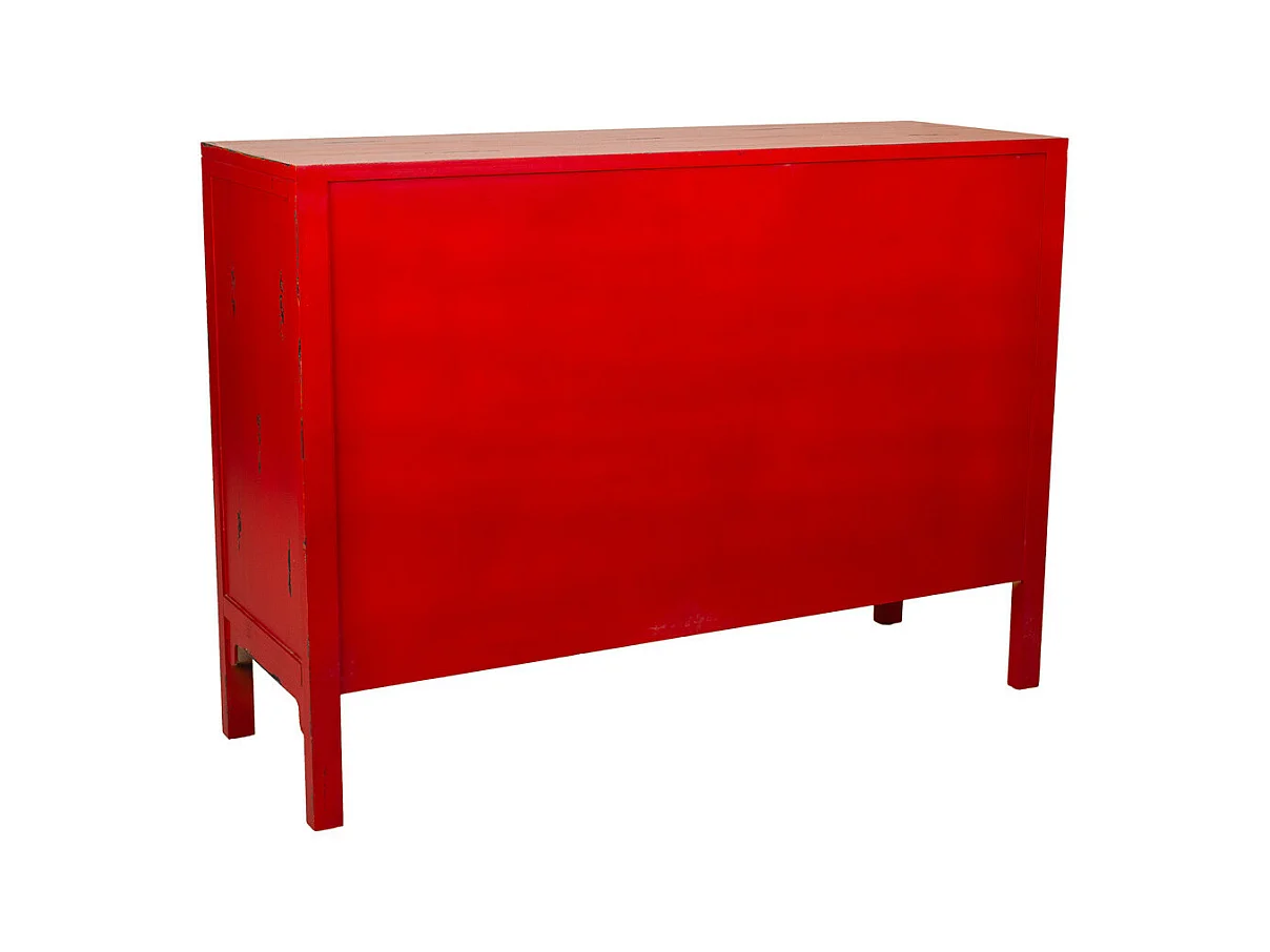 Buffet en bois rouge 120x40x86,5h