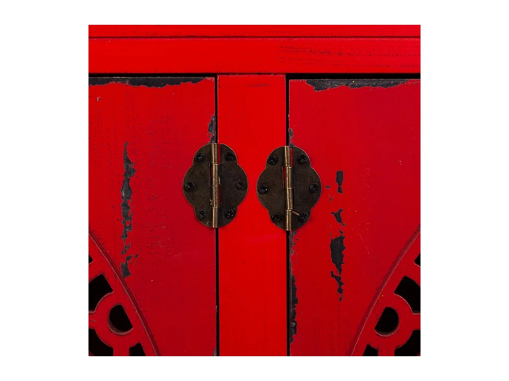 Buffet en bois rouge 120x40x86,5h