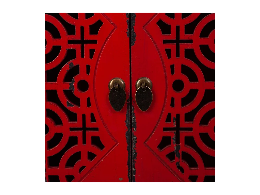 Buffet en bois rouge 120x40x86,5h