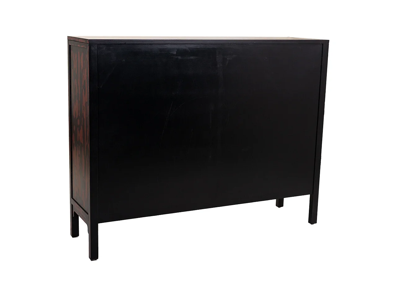 Aparador de madeira vermelho 136x36x106