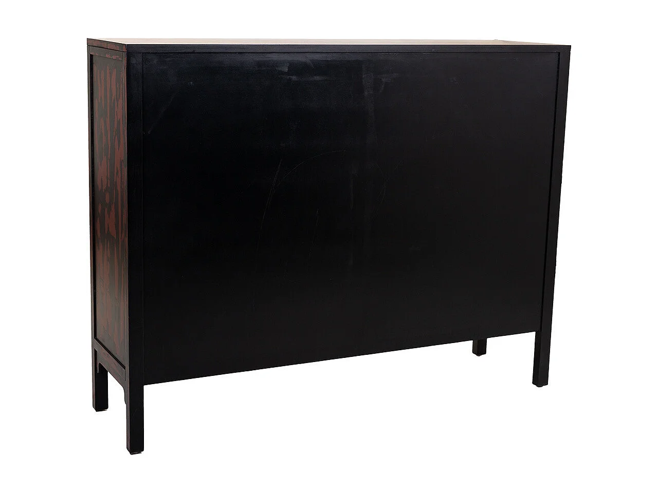 Buffet en bois rouge 136x36x106h