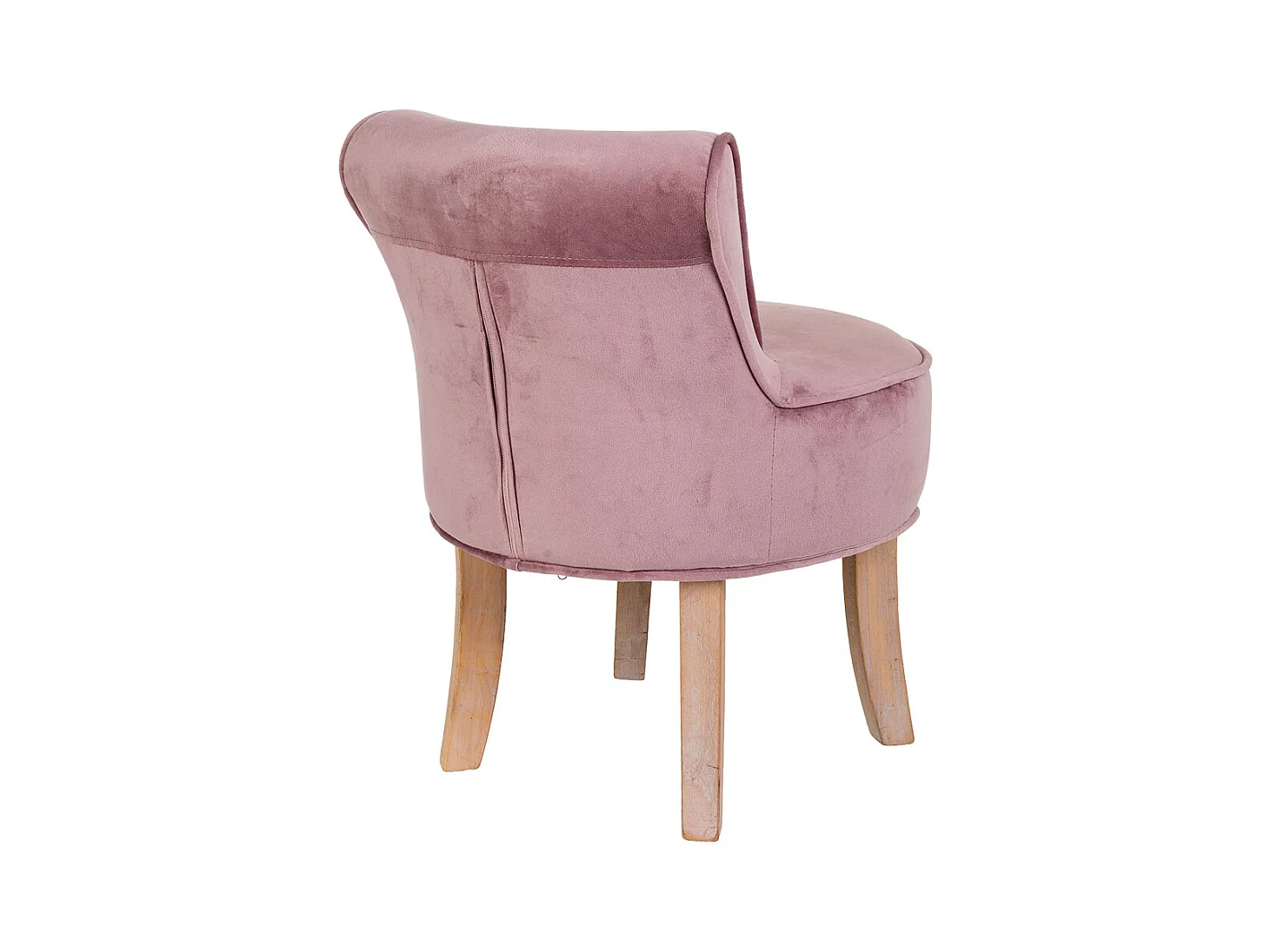 Rosa gepolsterte Holzbank 45x46x36/58h cm