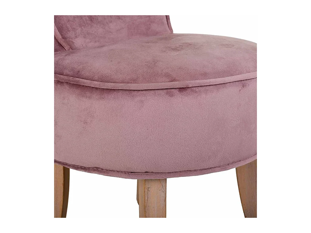 Rosa gepolsterte Holzbank 45x46x36/58h cm