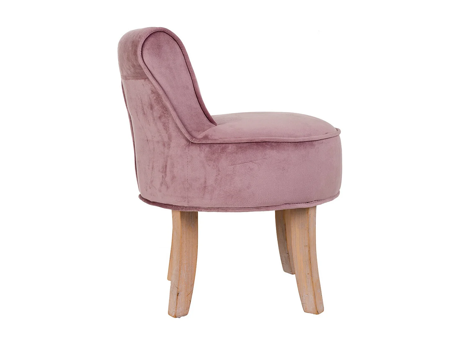 Banco de madeira estofado rosa 45x46x36/58