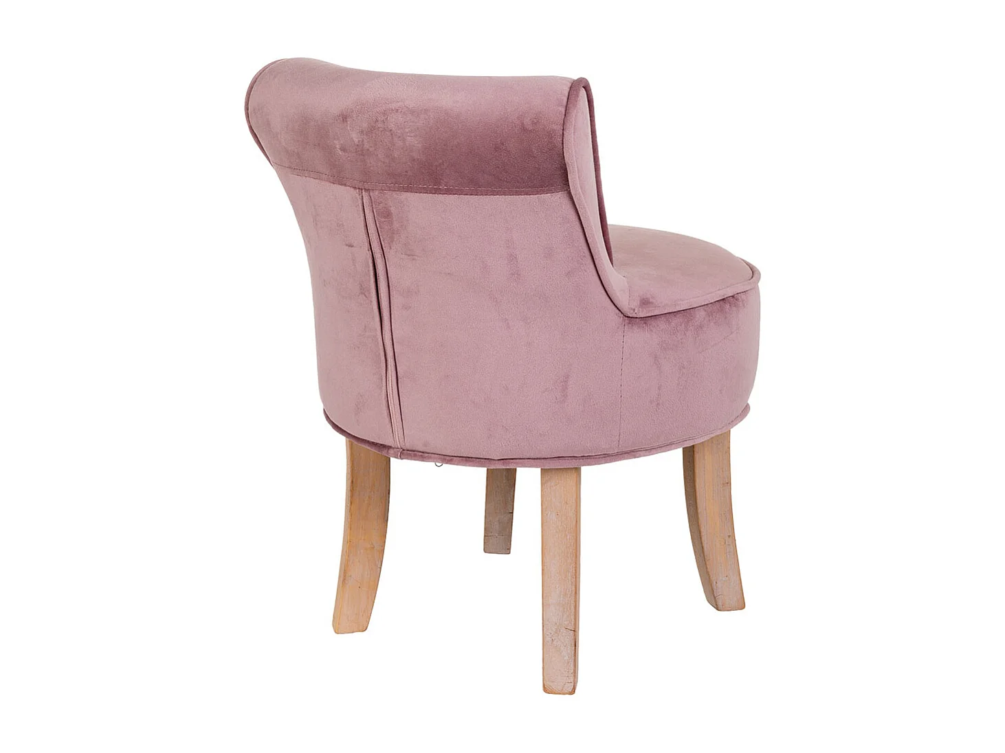 Banco de madeira estofado rosa 45x46x36/58