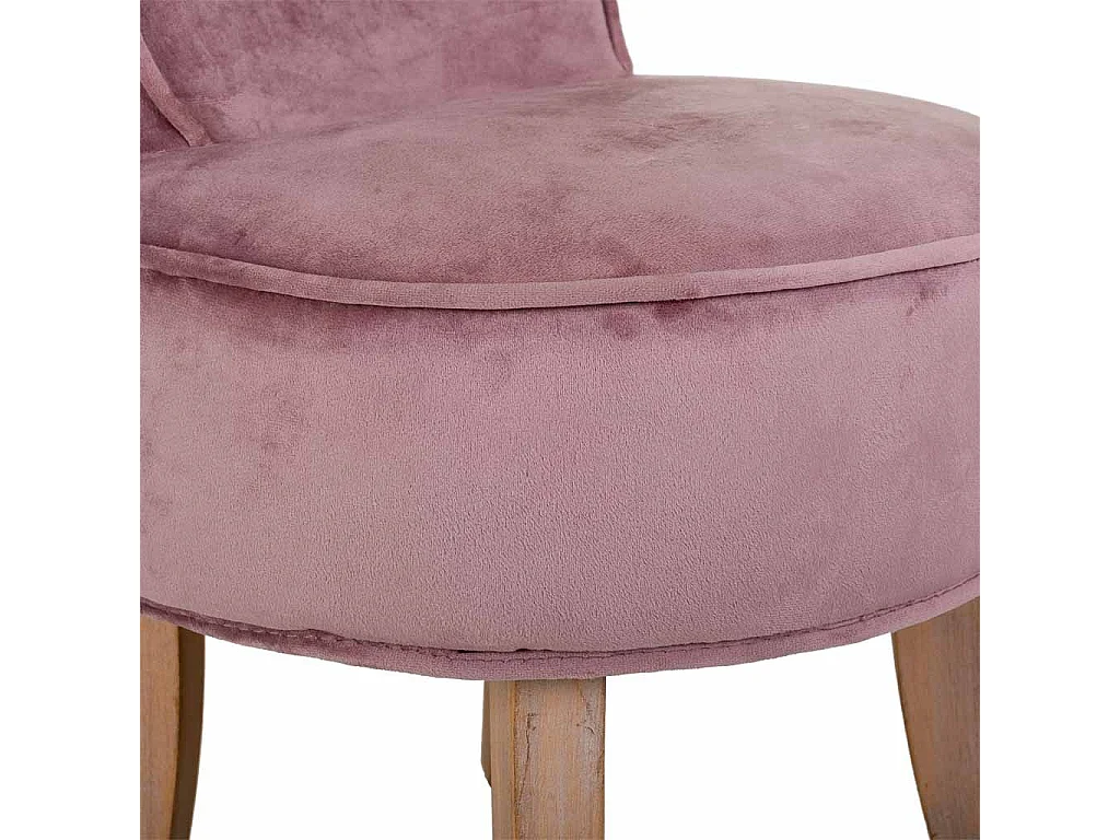 Banco de madeira estofado rosa 45x46x36/58