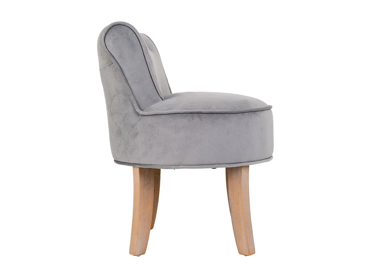 Sgabello imbottita in legno grigio 45x46x36/58h