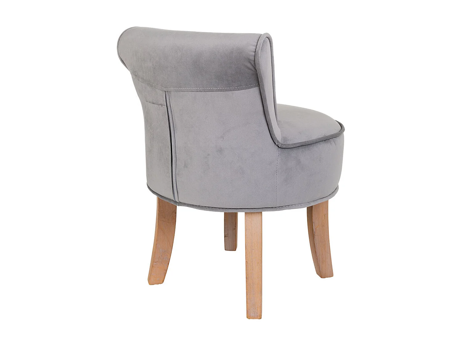 Sgabello imbottita in legno grigio 45x46x36/58h