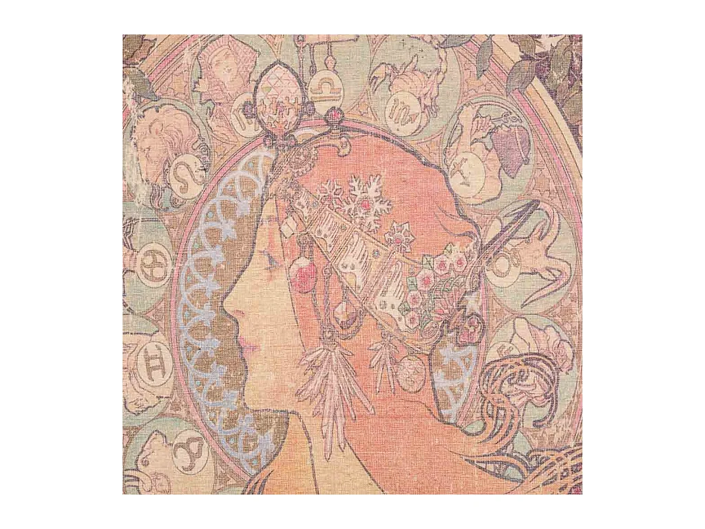 Toile sur parchemin 55x95x1,7 cm