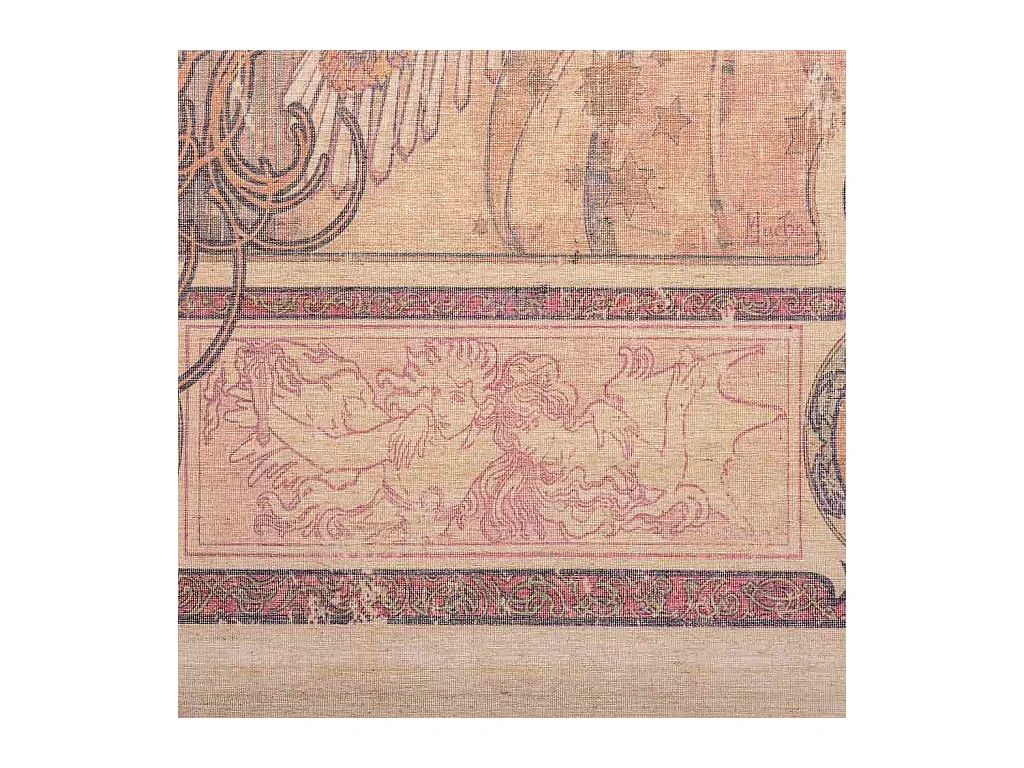 Toile sur parchemin 55x95x1,7 cm