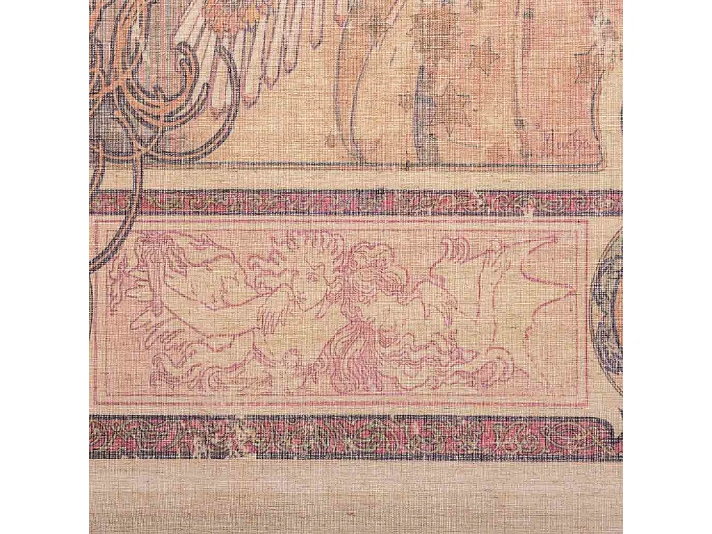 Toile sur parchemin 55x95x1,7 cm