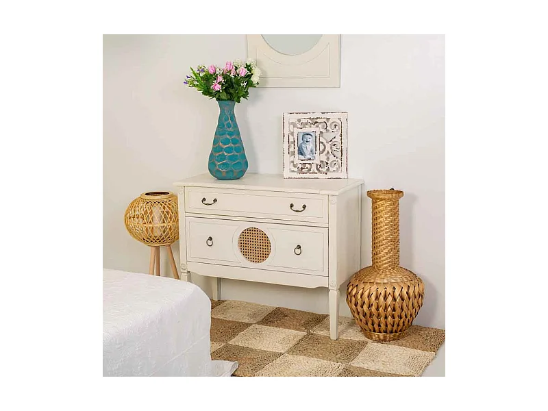 Weiße Kommode aus Holz, 88x38x72h cm