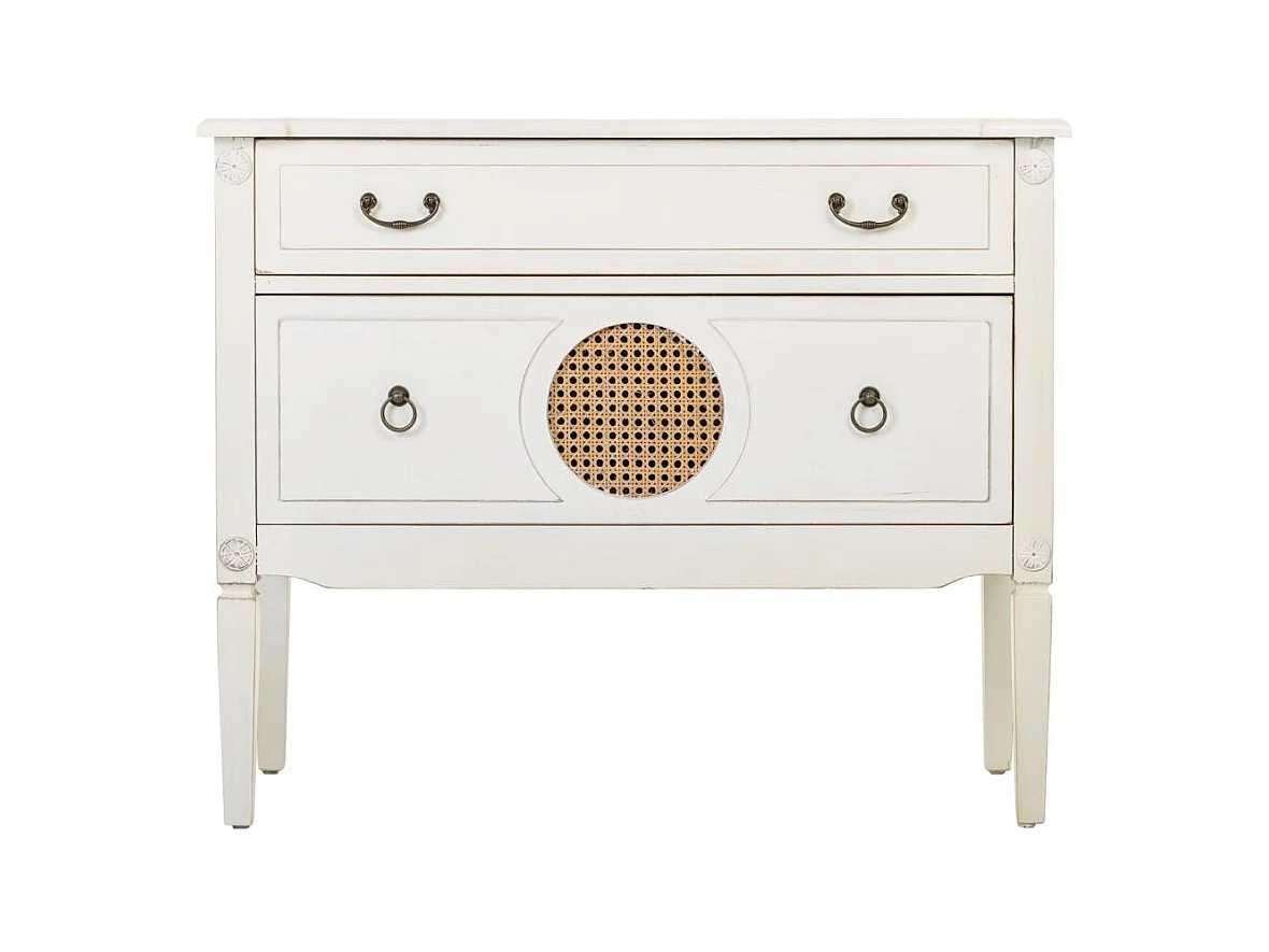 Weiße Kommode aus Holz, 88x38x72h cm