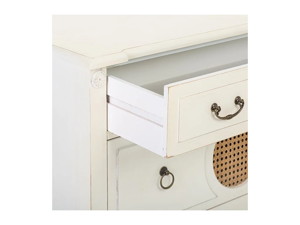 Weiße Kommode aus Holz, 88x38x72h cm