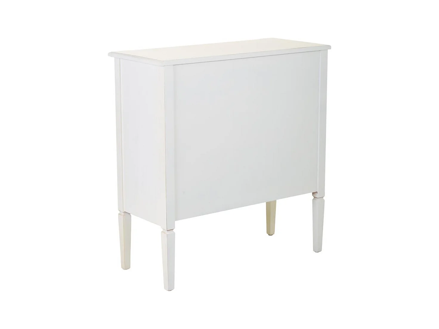 Cómoda de madeira com grelha branca 85x38x90