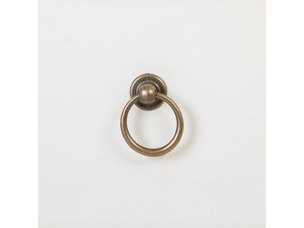 Cómoda de madera con rejilla blanca 85x38x90