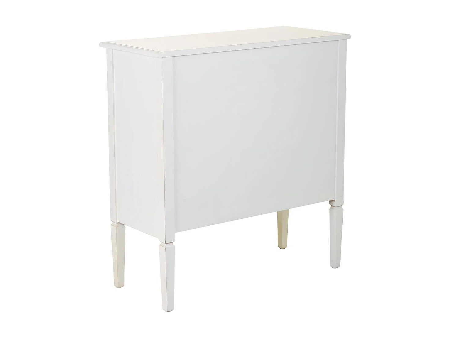 Cassettiera in legno con griglia bianca 85x38x90h