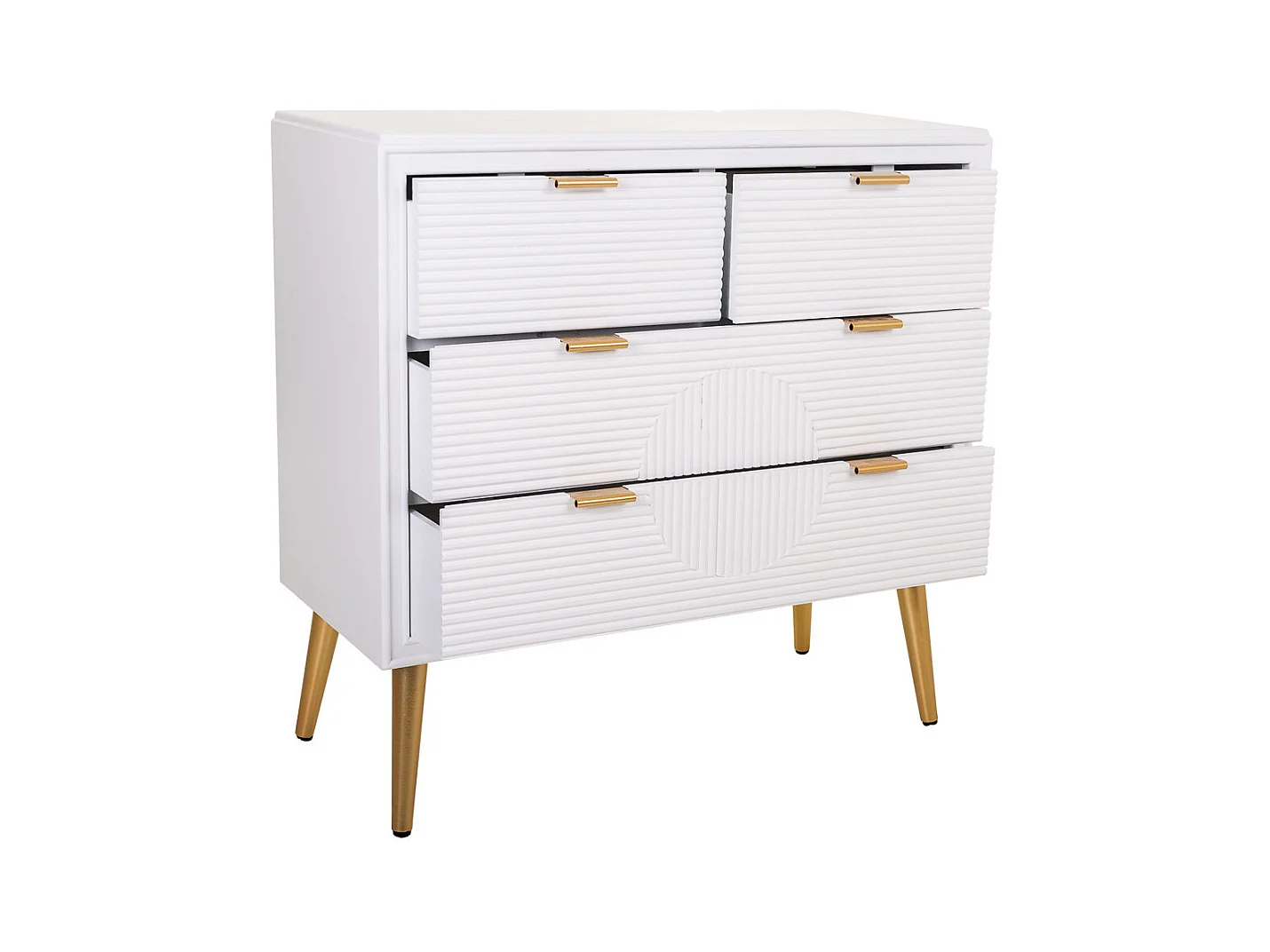 Commode en bois blanc 80x37x78h