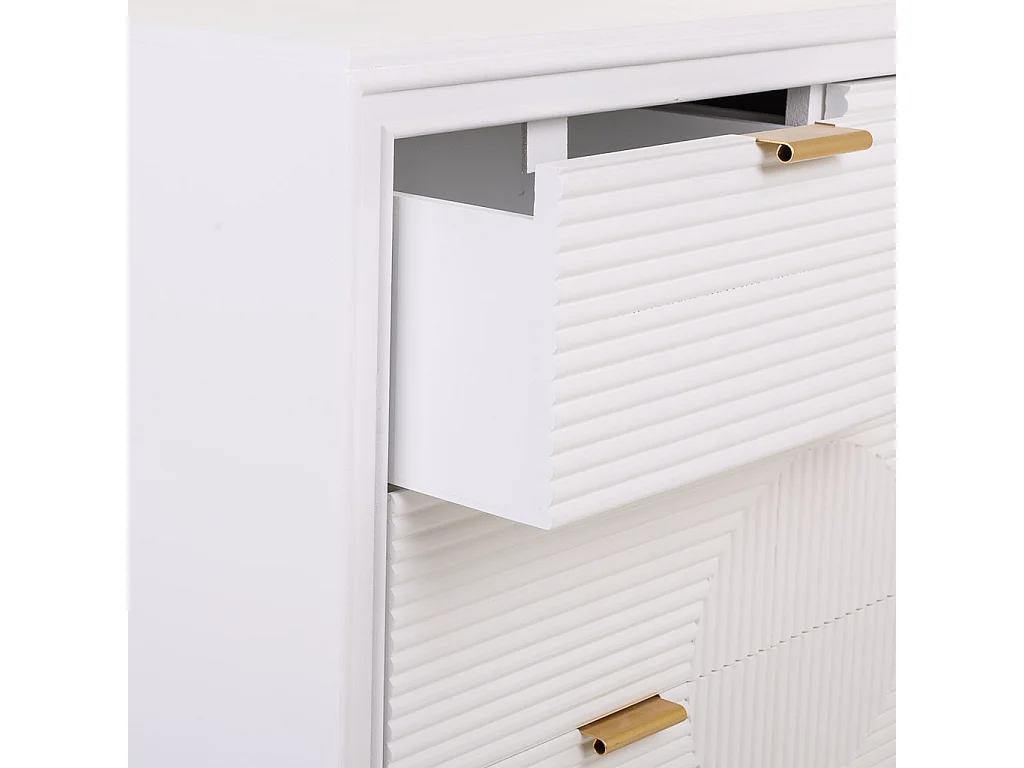 Cómoda de madera blanca 80x37x78