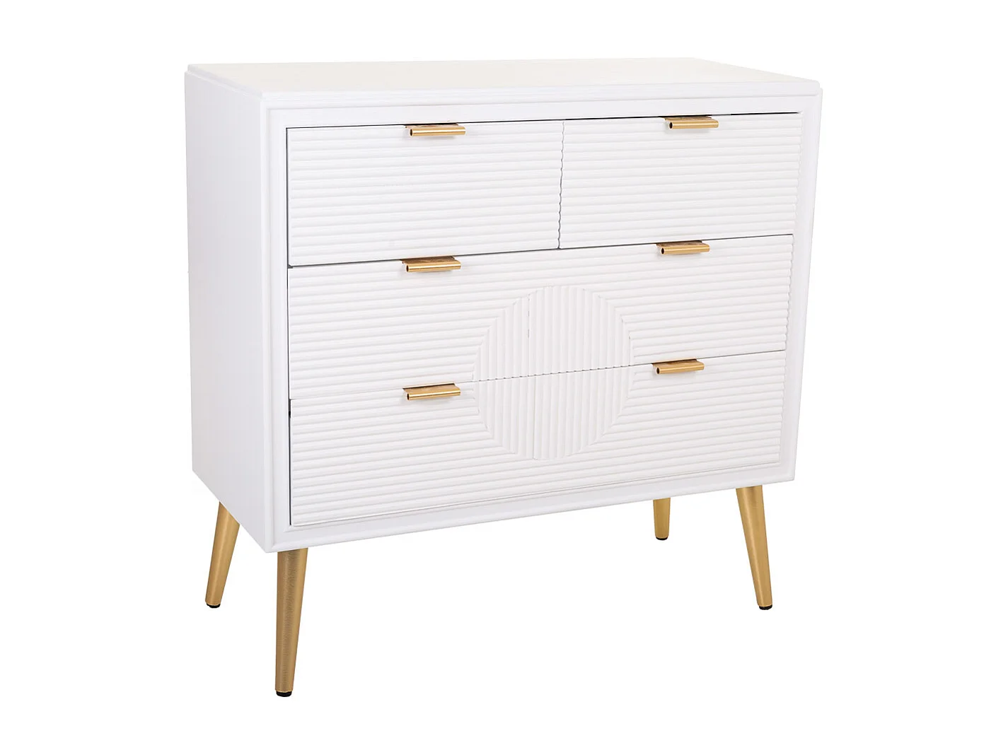 Cassettiera in legno bianco 80x37x78h