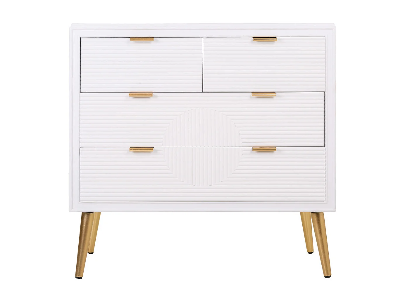 Cassettiera in legno bianco 80x37x78h