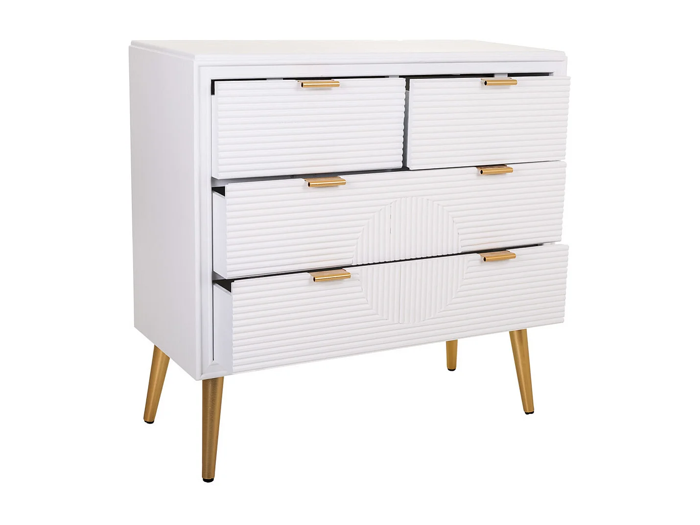 Cassettiera in legno bianco 80x37x78h