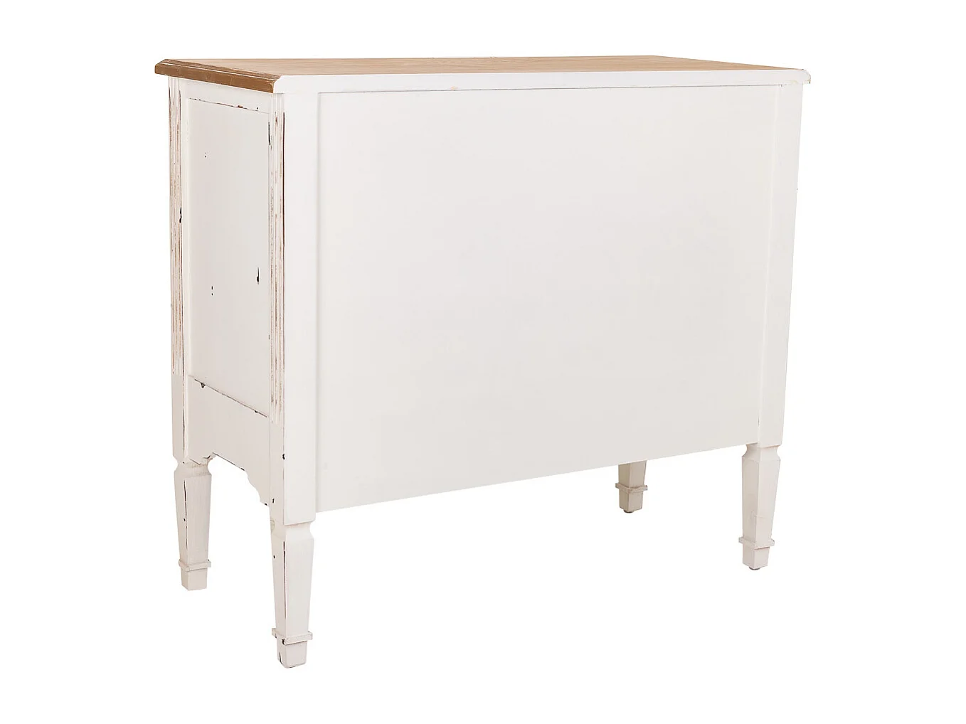 Cassettiera in legno bianco 86x38x76h