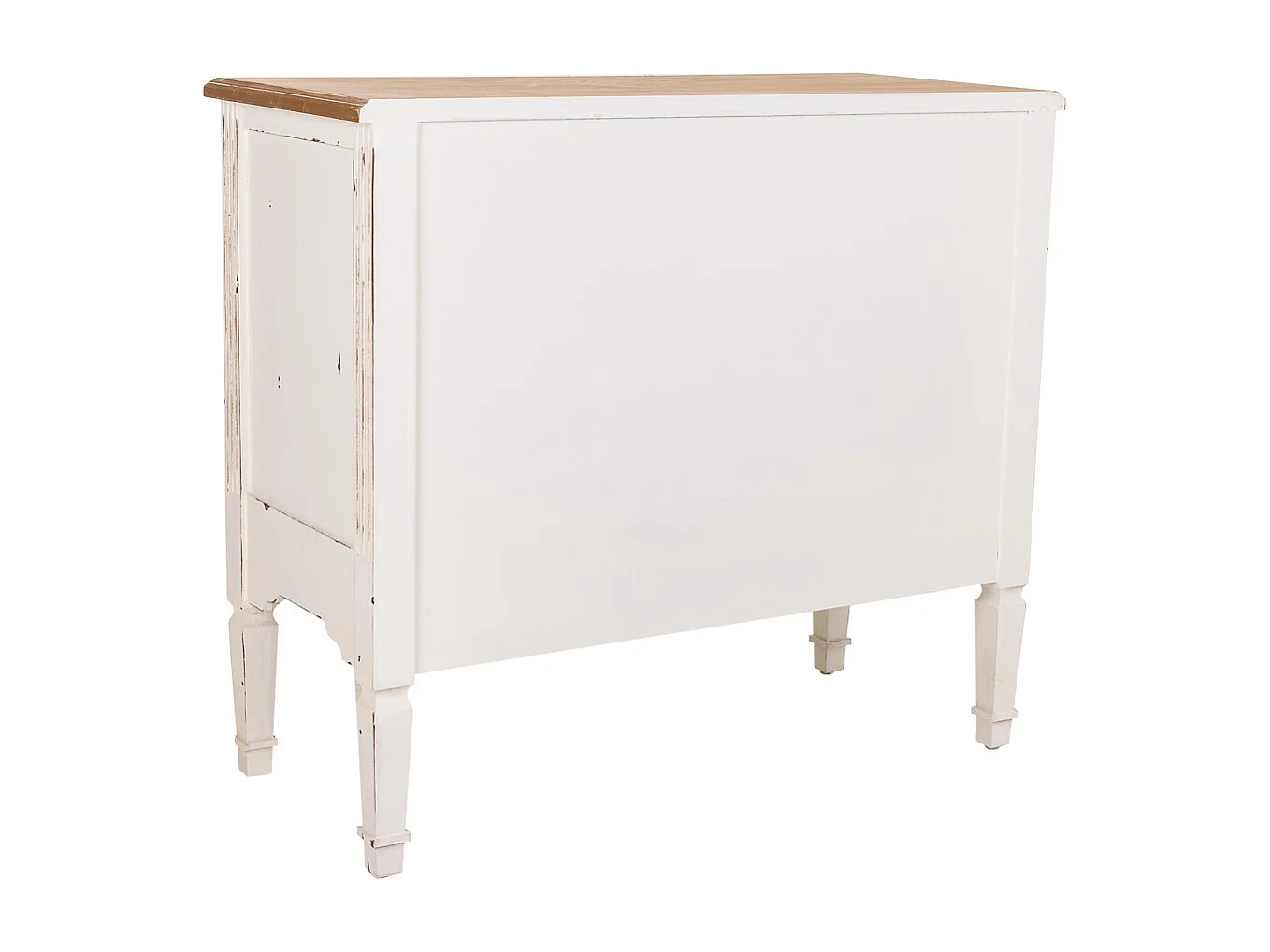 Cassettiera in legno bianco 86x38x76h
