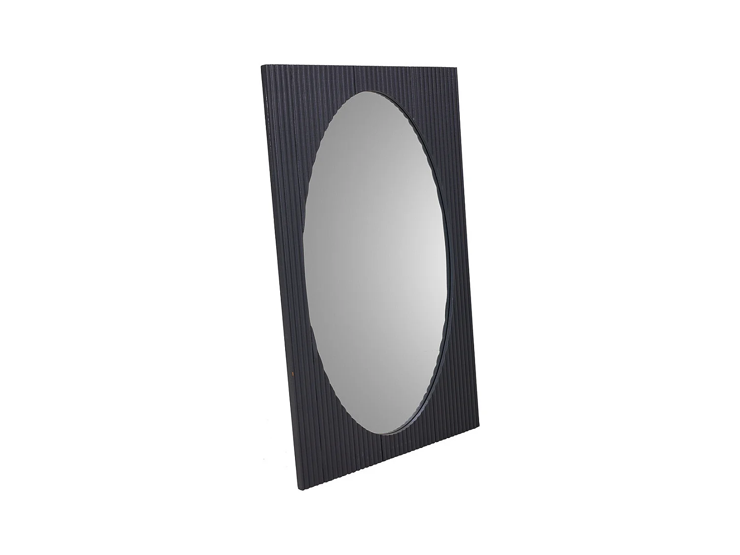 Dunkelgrauer Holzspiegel 50x2,5x80h cm