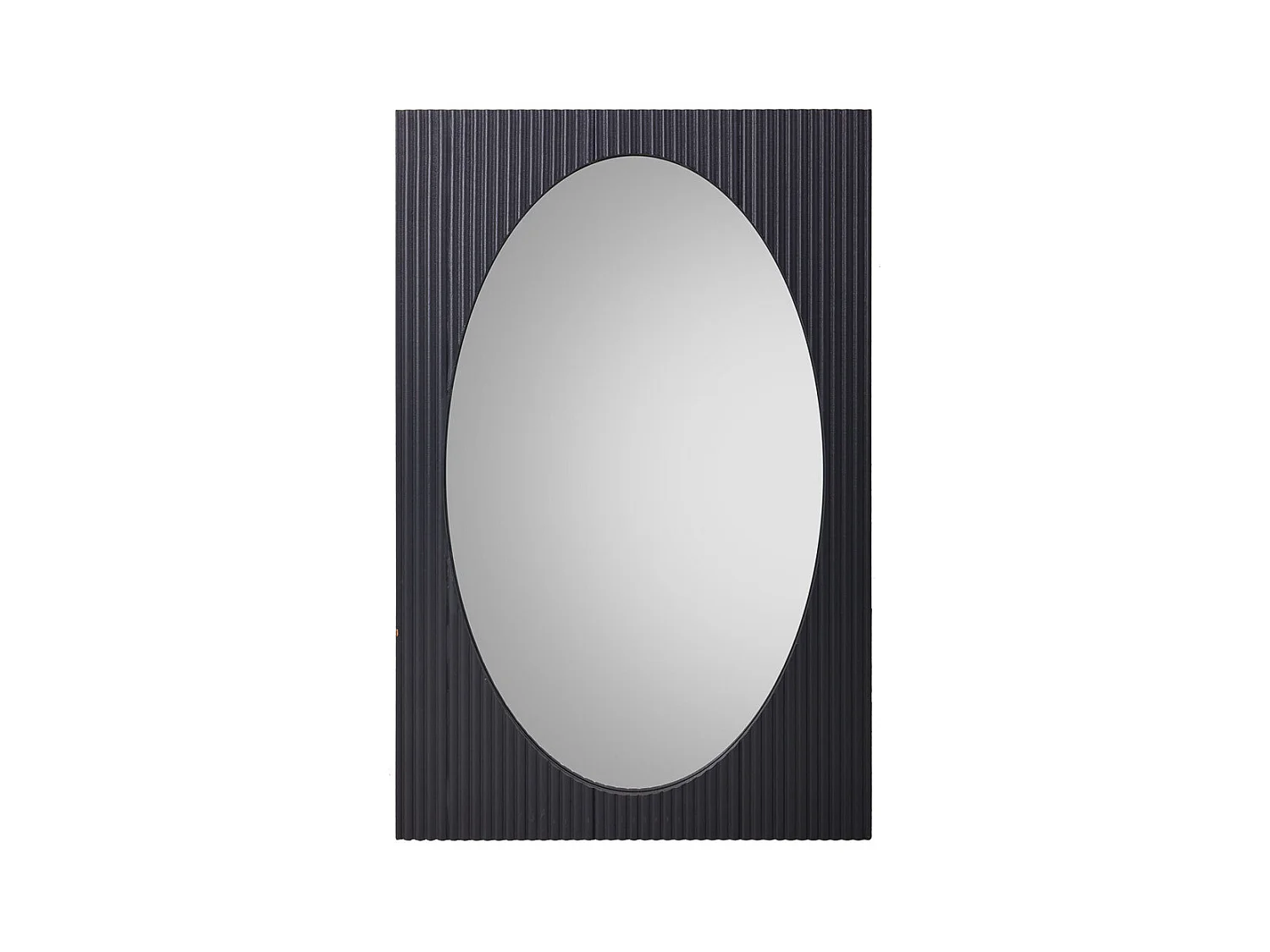 Dunkelgrauer Holzspiegel 50x2,5x80h cm