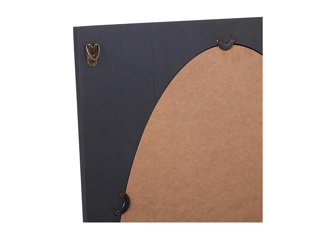 Dunkelgrauer Holzspiegel 50x2,5x80h cm