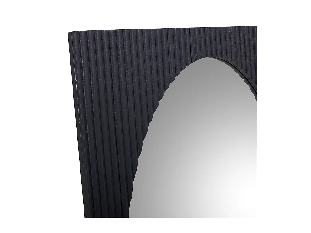 Dunkelgrauer Holzspiegel 50x2,5x80h cm