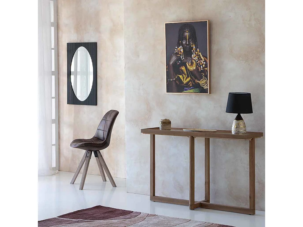 Specchio in legno grigio scuro 50x2,5x80h