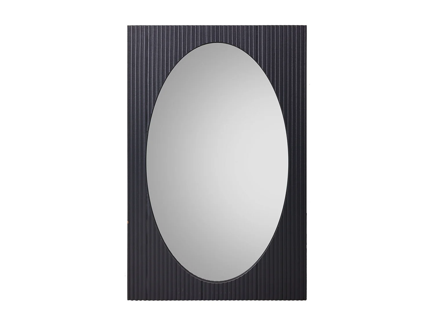 Dunkelgrauer Holzspiegel 50x2,5x80h cm