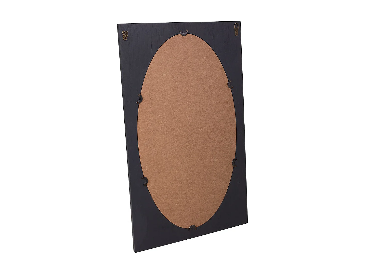 Dunkelgrauer Holzspiegel 50x2,5x80h cm