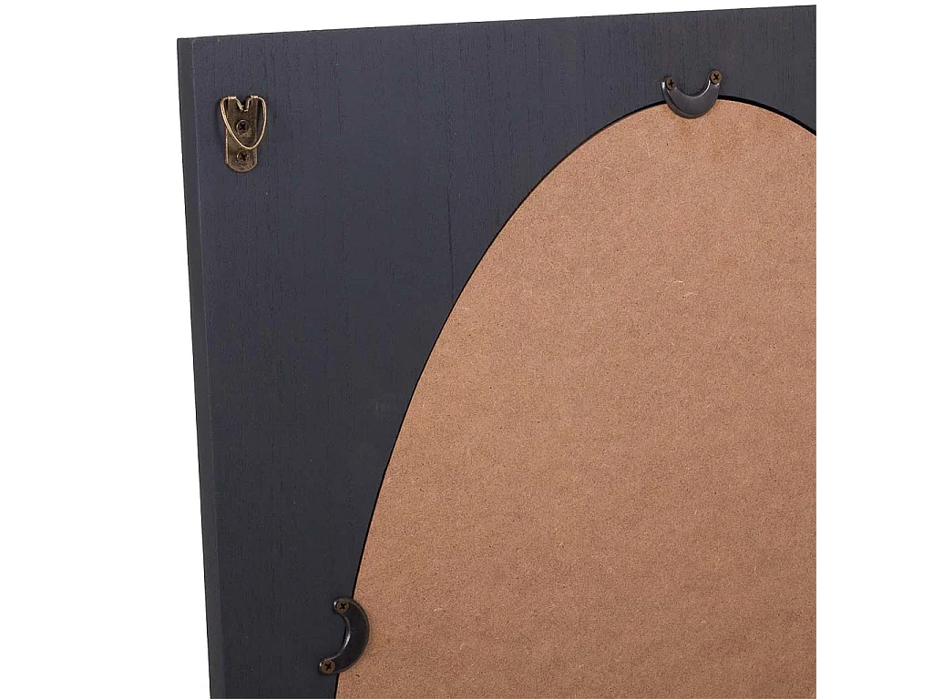 Dunkelgrauer Holzspiegel 50x2,5x80h cm