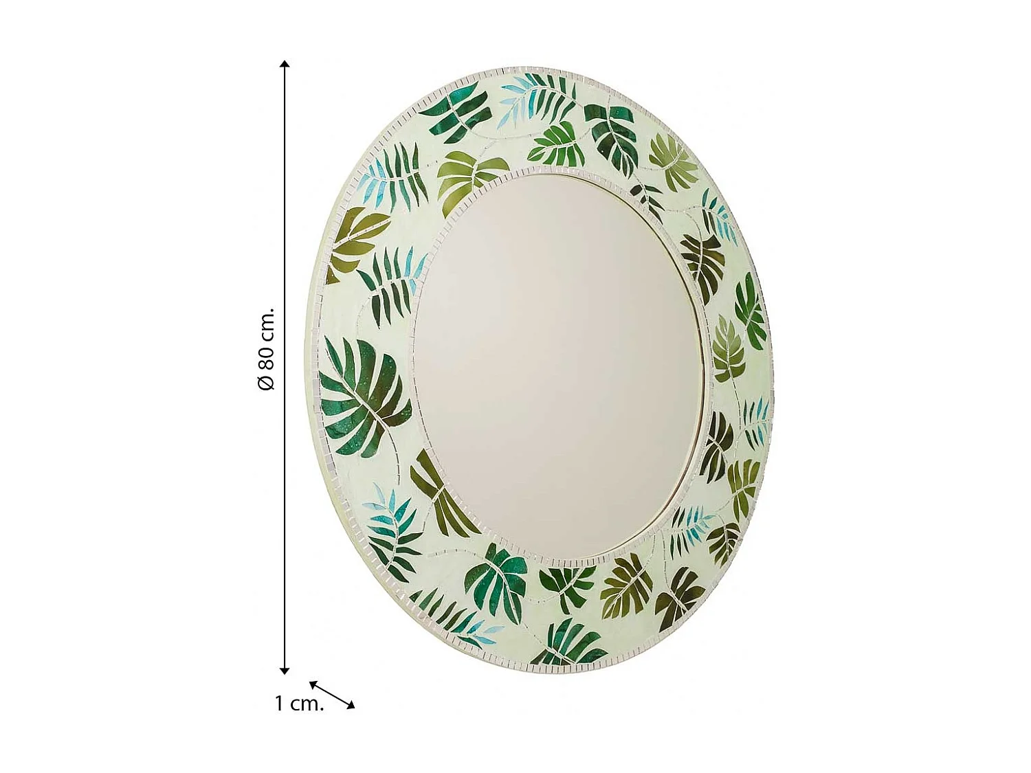 Spiegel mit Mosaik 80x1x80h cm