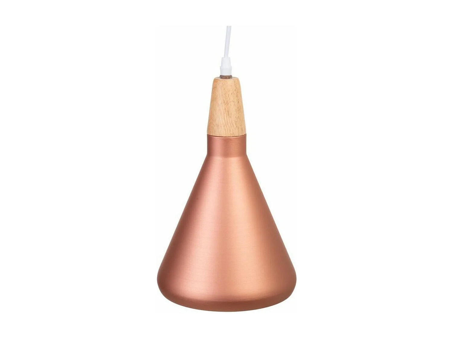 Candeeiro de teto em madeira de cobre e metal 18x18x31