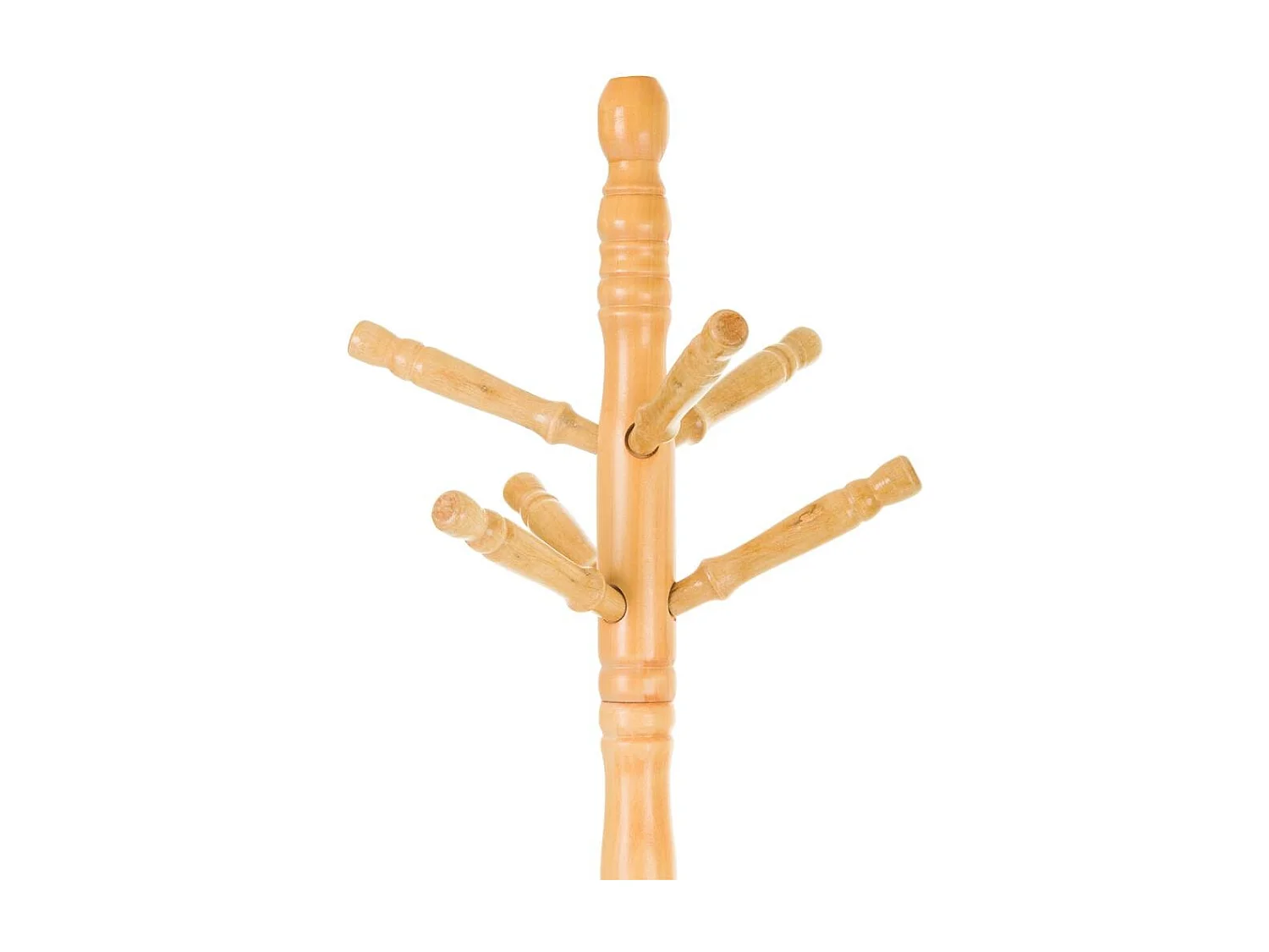 Standgarderobe aus honigfarbenem Holz, 44x44x184h cm