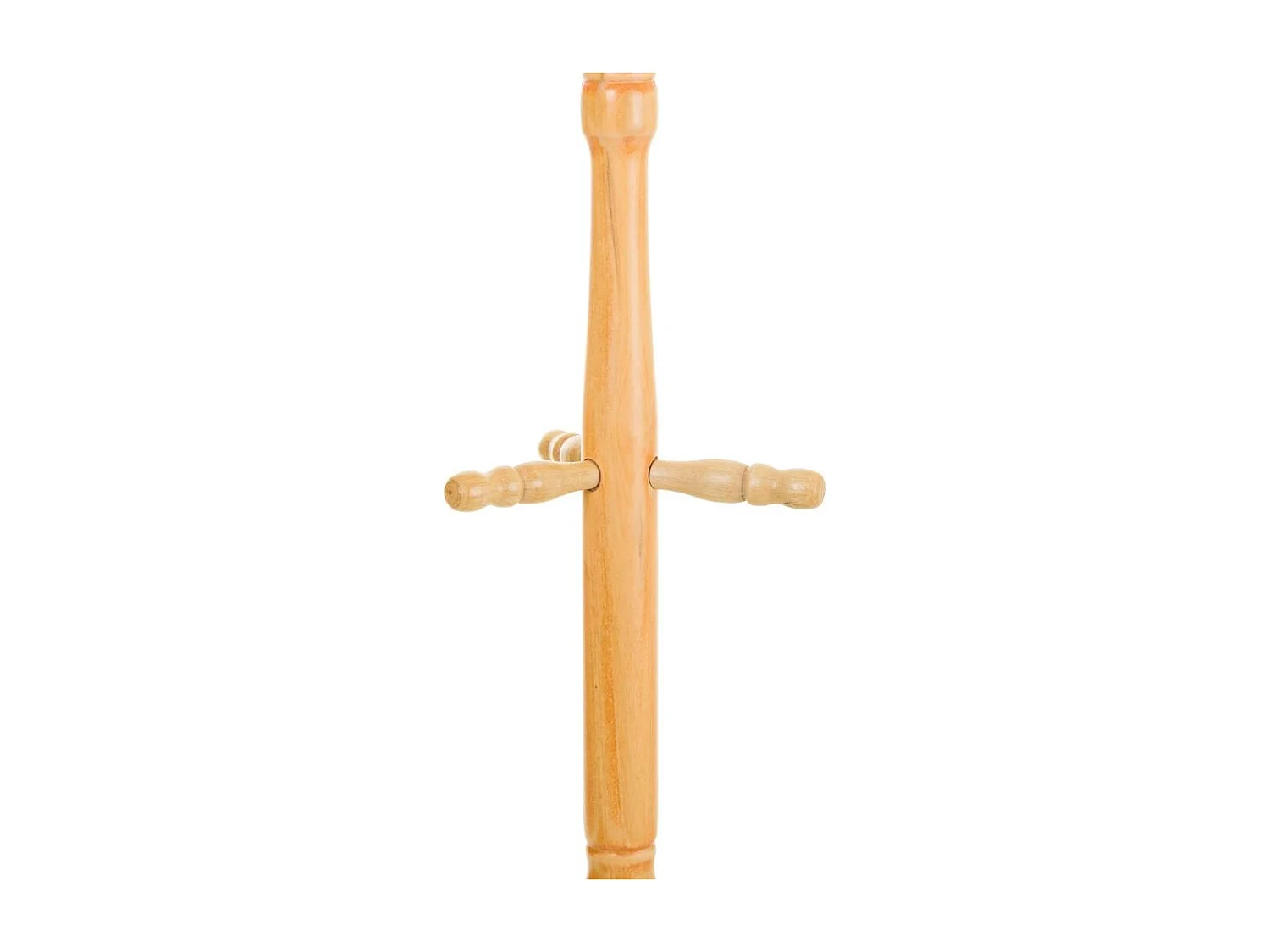 Standgarderobe aus honigfarbenem Holz, 44x44x184h cm