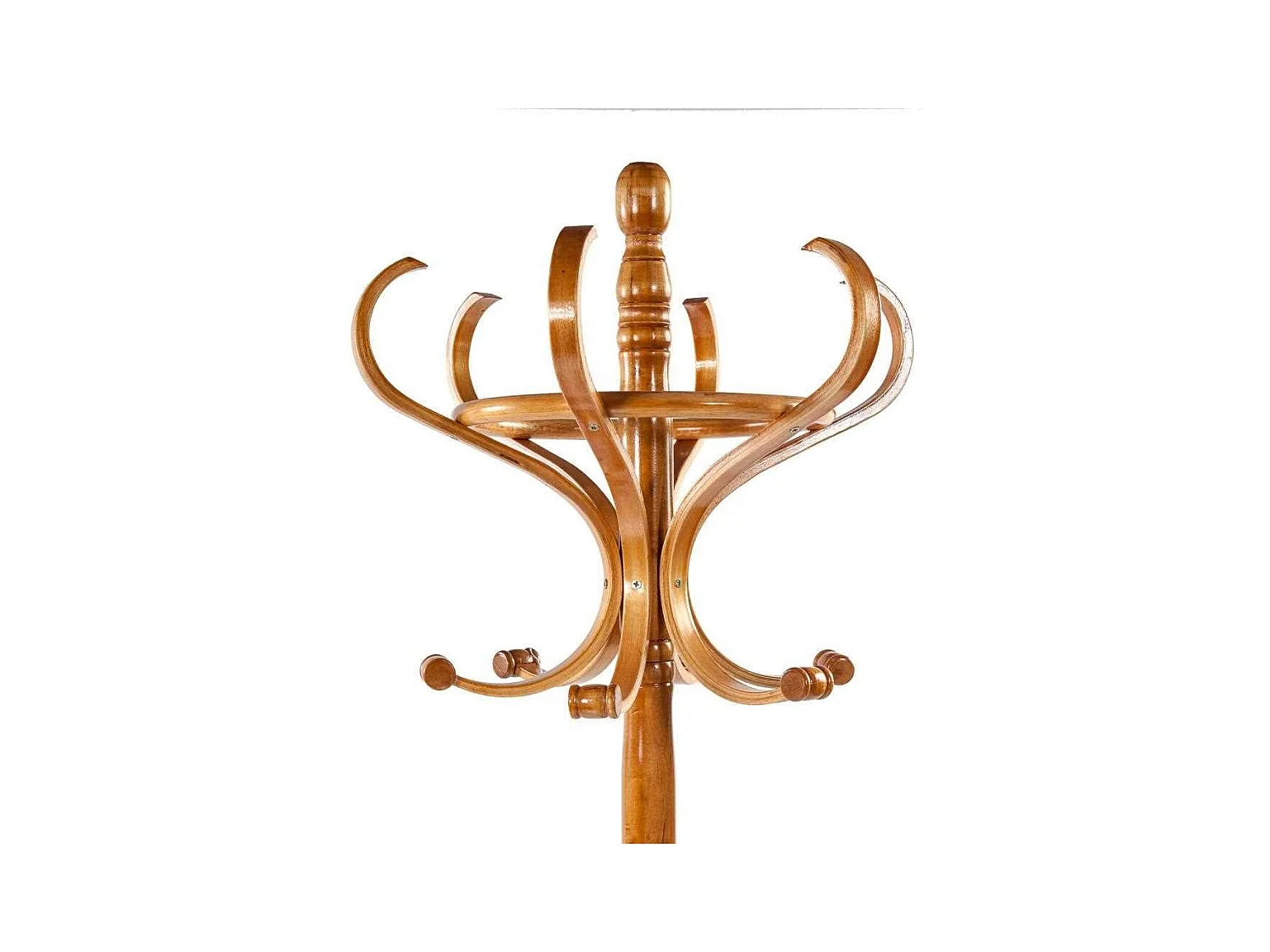 Brauner StandgarderobenstÃ¤nder aus Holz, 31x44x179hcm