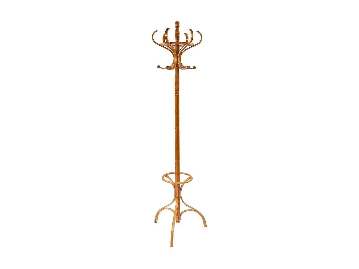 Appendiabiti da terra in legno naturale chiaro 31x44x179hcm