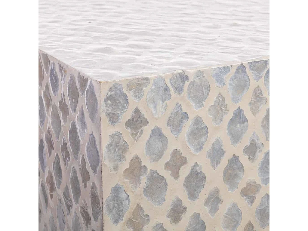 Pouf rembourré en cuir 45x45x45h cm