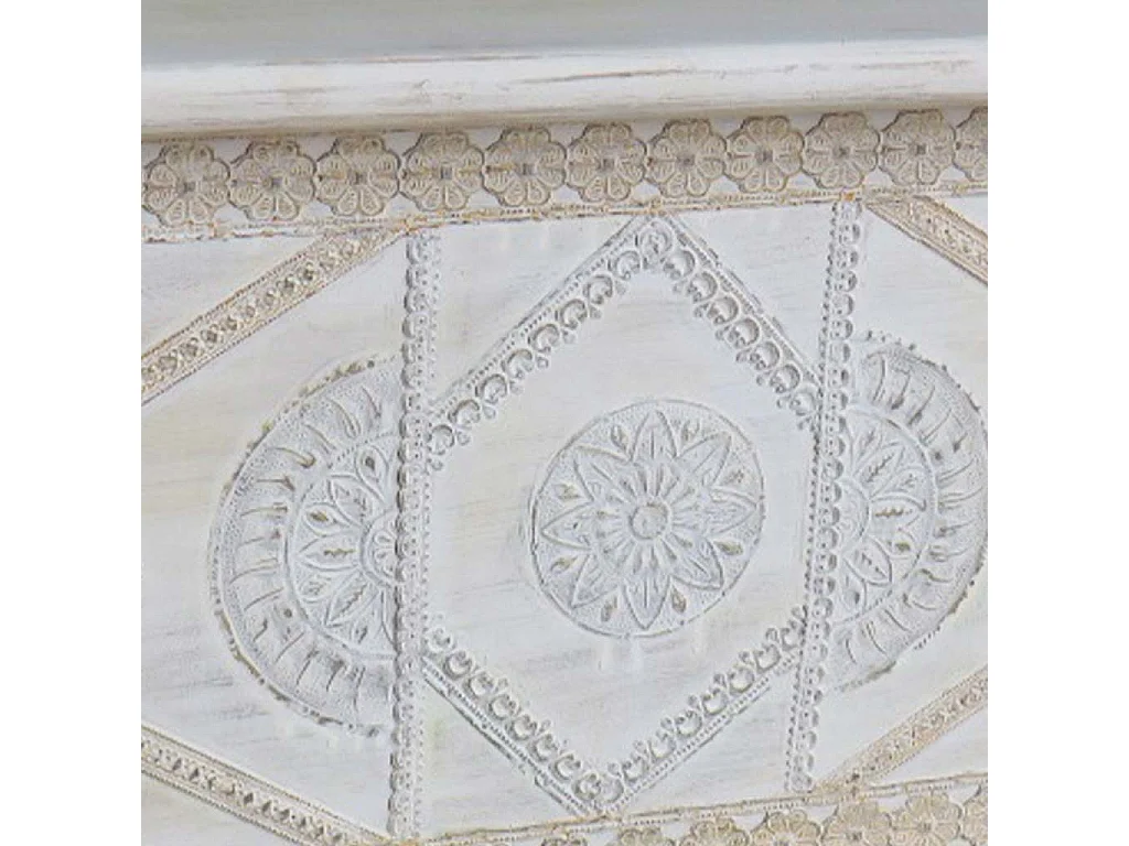 Baú de madeira azul 90x40x45h cm